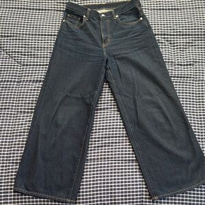 Muji 100% Cotton Wide Leg Baggy Jeans